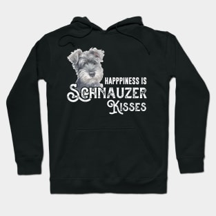 Happiness is Schnauzer Kisses T-Shirt, Schnauzer Hoodie, I love Schnauzers Dog, Schnauzer lover gift Hoodie